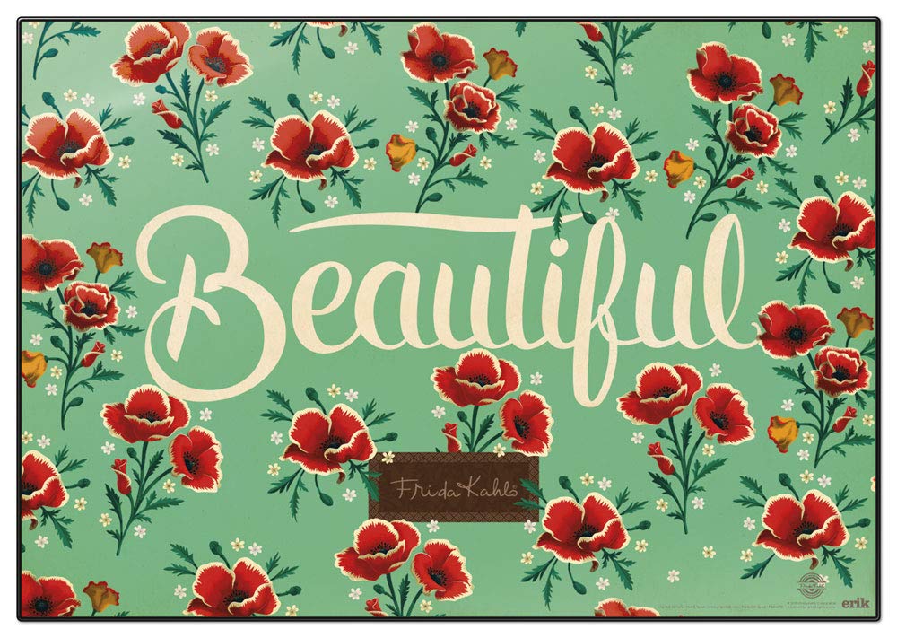 Grupo Erik Frida Kahlo Desk Mat | Desk Decor | 13.5 x 19.5 inches - 34.5 x 49.5 cm | Desk Pad | Desk Protector Mat | Cute Stationery | Back To School Supplies | Frida Kahlo Gifts