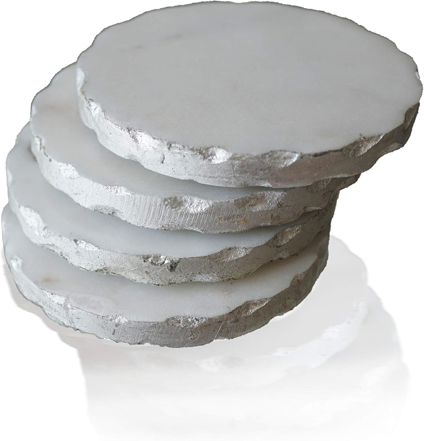 Nikita By Niki - Posavasos de mármol blanco sólido | borde ...