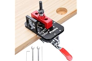 Preciva All-Metal Concealed Hinge Jig with No-Measure Depth Stop, Integrated Dust Port & Quick Clamp | 35mm Cabinet Hardware 