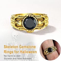 U7 Jewelry Mens Gold Plated Skull Skeleton Ring