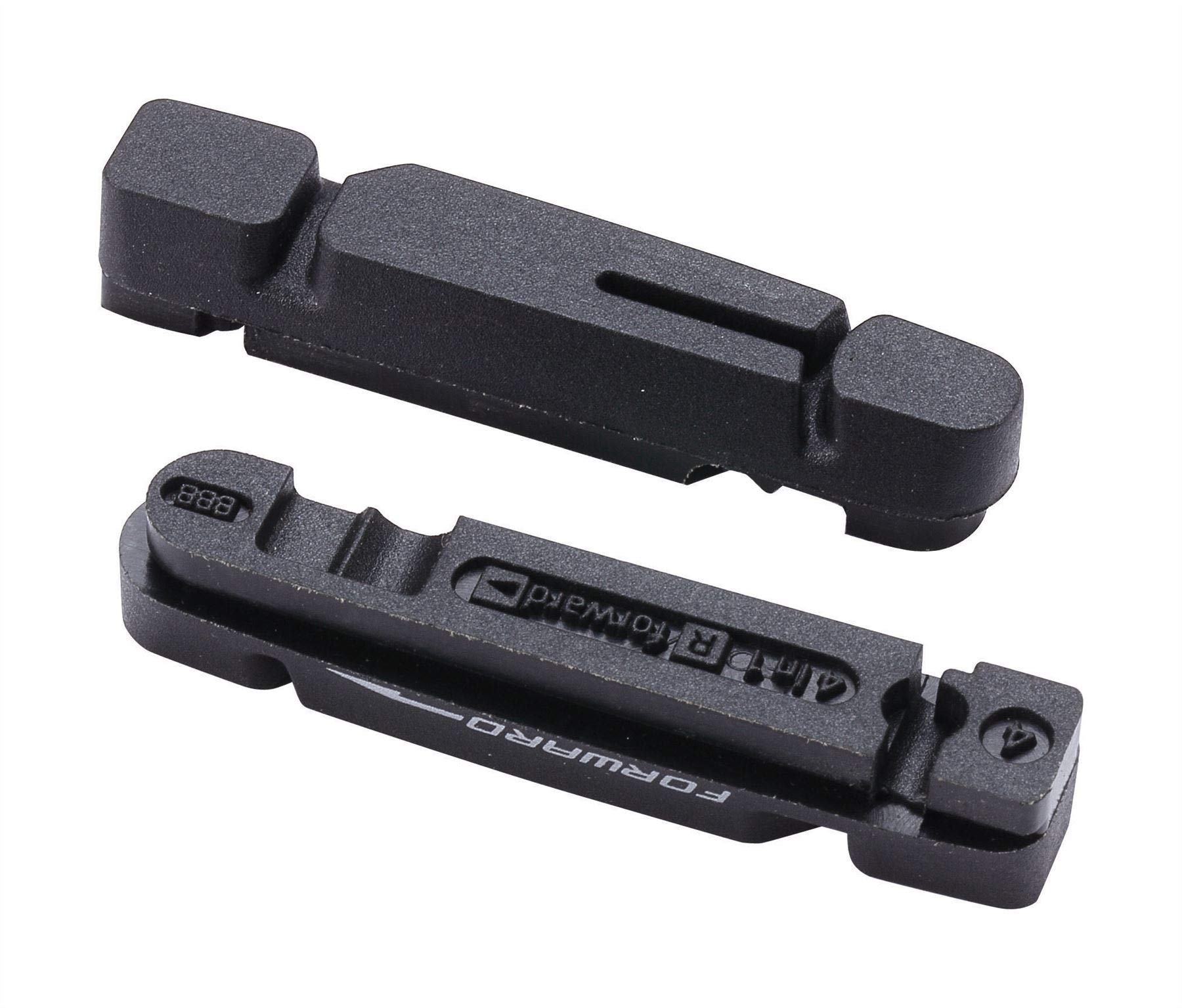 BBB Cycling Unisex's BBS-27 Bike Brake Shoes, Compatible with Shimano, SRAM, Campagnolo, Cross Stop, and BBB TechStop Cartridges, 2 Pairs (4 Pieces) -Black, One Size