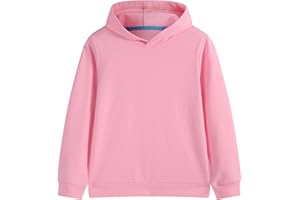 Hercugifts Cotton Kids Hoodie Light Weight Sweatshirt (Thin) Long Sleeve Boys Girls Fall Spring Pullover Clothes for Toddlers