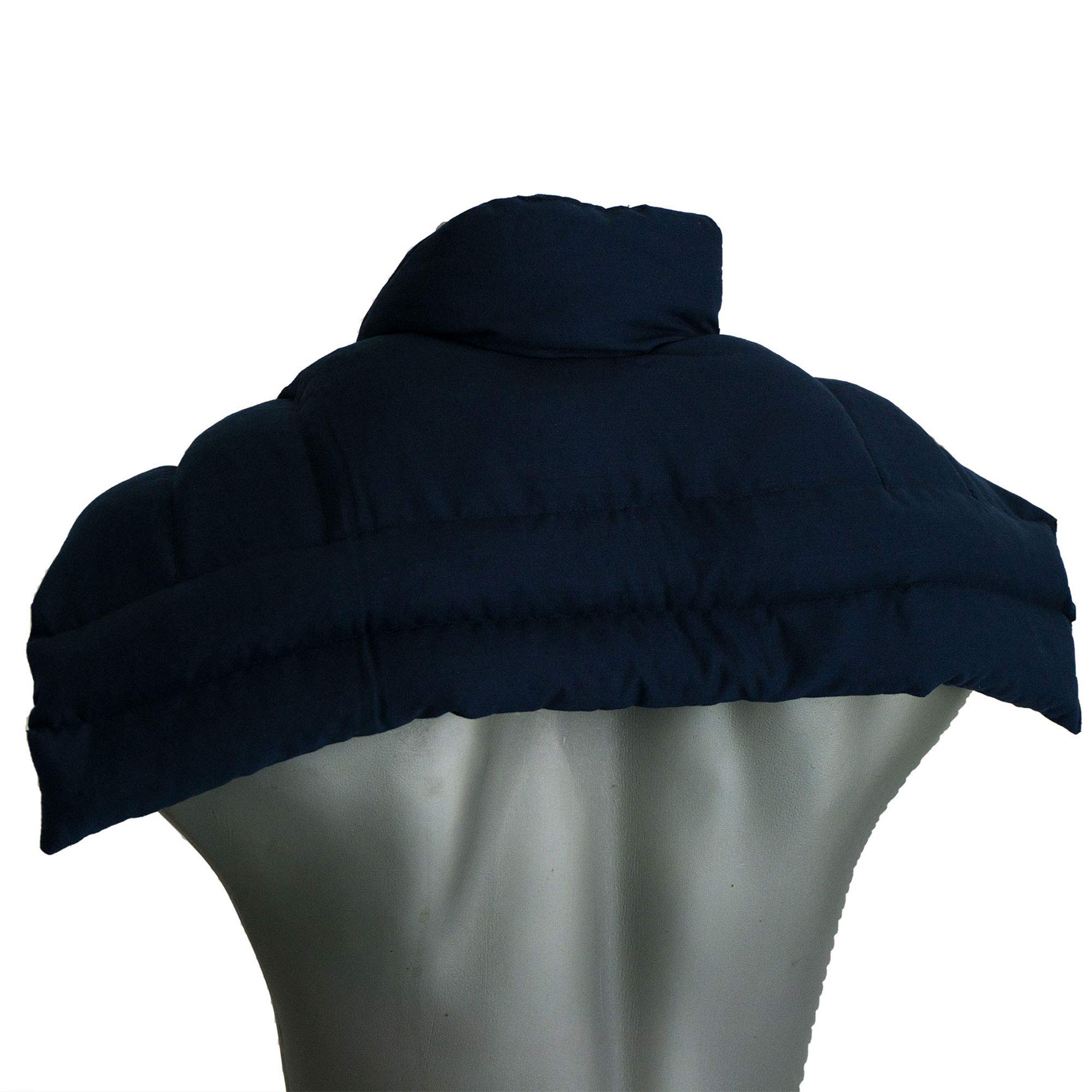 Shoulder and Neck Pillow with Collar, Dark Blue.