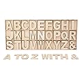 162 Pieces 2 Inch Wooden Letters with Storage Tray, 2 in Wood Alphabet Letters for Crafts, Small 2" Unfinished Wooden Craft Letters for Wall Decor, DIY, Learning ABCs, 6pcs for Each Wood Letter