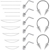 Lcolyoli Nose Chain Piercing Across Nose Rings for Women Men Surgical Steel Spike Nose Studs with Chain Nose Rings Stud Double Nose Piercings Long Spike Septum Rings Nostril Piercing Jewelry