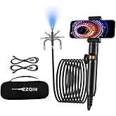 Two-Way Articulating Borescope Camera with Light, 1080P HD Snake Camera with 360° Rotation, 5ft IP67 Waterproof for Mechanics & Plumbers, Borescope with Articulating Head for iPhone & Android