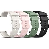 Vanjua 20mm Watch Bands Quick Release Replacement Wristband, 4 Pack Soft Silicone Waterproof Sport Straps Band for Men Women