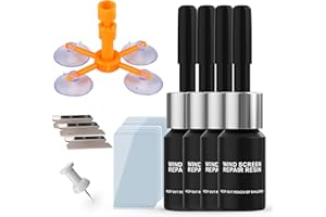GH1200 Windshield Repair Kit for Chips and Cracks, Windshield Crack Repair Kit, Effective, Quick Fix, for Every Windshield Repair, Comes with 4 Repair Resign and Strong Repair Device.
