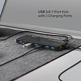 TP-Link UH720 Powered USB Hub 7 Data Ports 2 Smart Charge Ports 12V/4A view 2