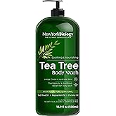 New York Biology Tea Tree Body Wash for Men and Women - Moisturizing Body Wash Helps Soothe Itchy Skin, Jock Itch, Athletes F