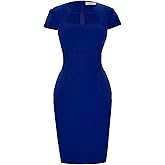 Grace Karin Womens 50s 60s Vintage Pencil Dress Bodycon Cap Sleeve Dress