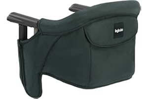 Inglesina Fast Table Chair, Dark Green - Portable Baby High Chair - Babies & Toddlers 6-36 Months - Collapsible Design - Fits Tables 0.8'' to 3.5'' Thick - Compact & Easy to Use - Travel Bag Included