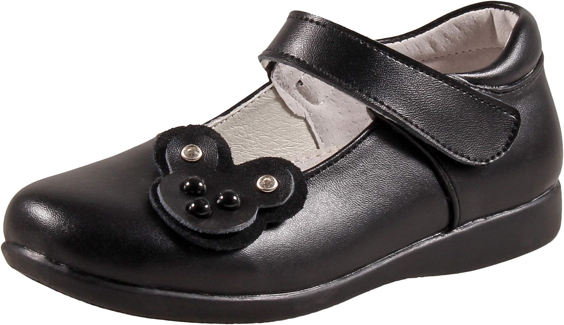 SKOEX Girls Mary Jane Shoes Uniform School Dress Flats with Black US Size 8MB