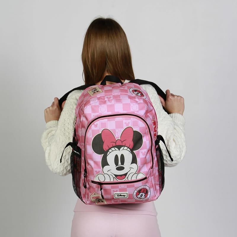 Mochila Minnie Mouse Journey-Fight FAN 2.2, cor-de-rosa, 31 x 44 cm, capacidade 24 L