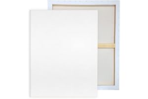JENJEN TRADITION Pre Stretched Canvases for Painting 24x36 2 Pack Large Blank Canvas Boards for Acrylic Pouring and Oil Painting, 100% Cotton, 5-Time Gesso Primed