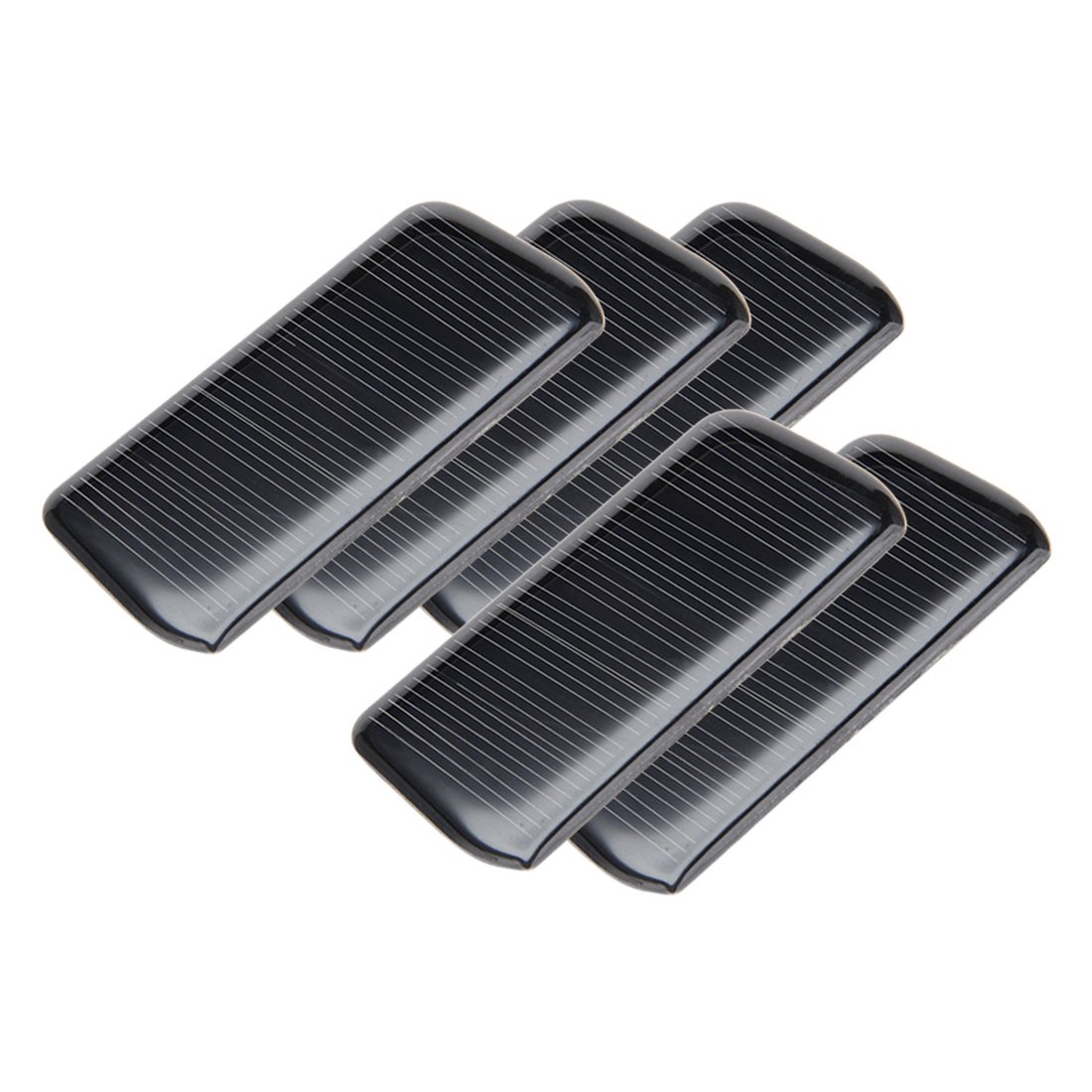 sourcingmap 5Pcs 5V 60mA Poly Mini Solar Cell Panel Module DIY for Phone Light Toys Charger 75mm x 36mm