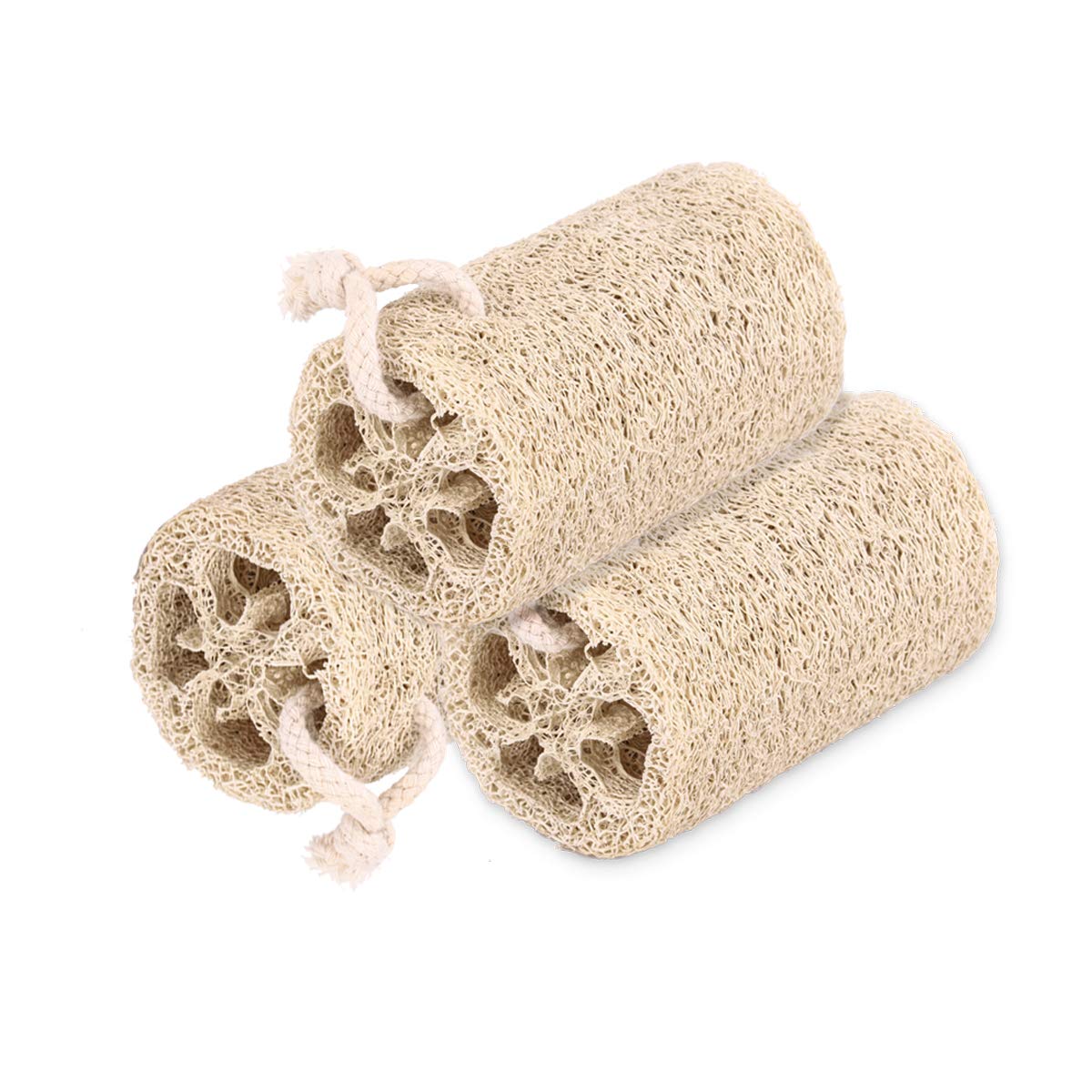 All Natural loofah body scrubber, Set of3 Premium Organic luffa sponges