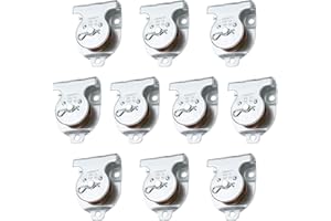 JNAB AuInn Ceiling Mount Single Pulleys, 1-1/2 Inch Wall Mount Pulley, 10 Packs Ceiling Single Pulley for 3/8" Wire or Rope