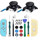 2-Pack Joycon Joystick Replacement Analog Thumb Sticks for Nintendo Switch, Joystick Replacement Parts Repair Kit for Joycon 
