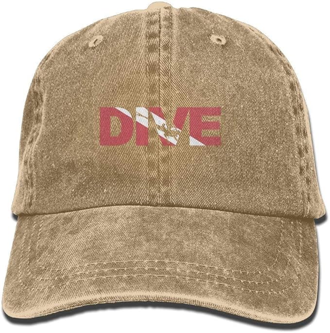 XBFHG Dive Scuba Diving Cotton Adjustable Denim Hats Leisure Hats