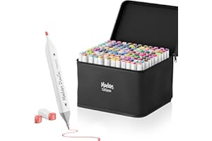 Alcohol Markers, 120 Colors Dual Tip Markers Broad Brush Tip and Fine Tip, Marker for Coloring Drawing Painting Art, Alcohol 
