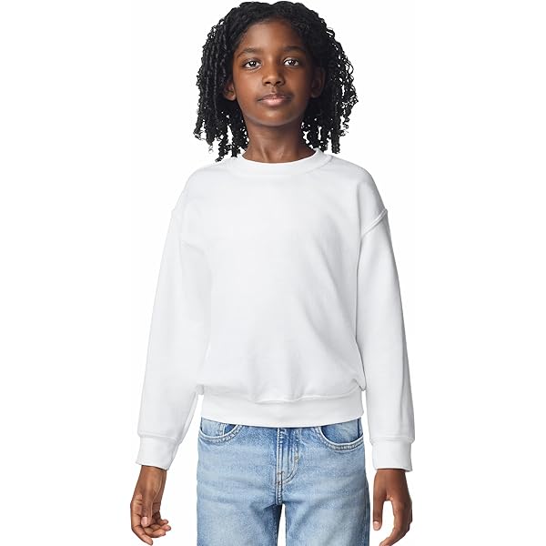 Gildan Heavy Blend youth crew neck sweatshirt White XS at Amazon