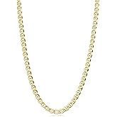 Solid 14k Yellow Gold Filled 5.1 mm Mariner Link Chain Necklace for Men and Women (18, 20, 22, 24 or 30 inch)