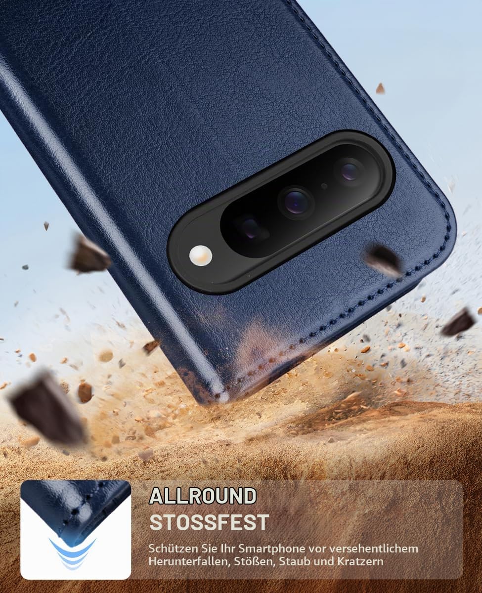 OCASE Schutzhülle für Google Pixel 10/10 Pro Hülle Kartenfach Blau 6