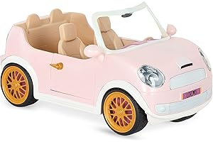 Lori - Go Everywhere! Convertible Car - Light Pink - Convertible Car for Mini Dolls - Pink Vehicle for 6-Inch Dolls - Working