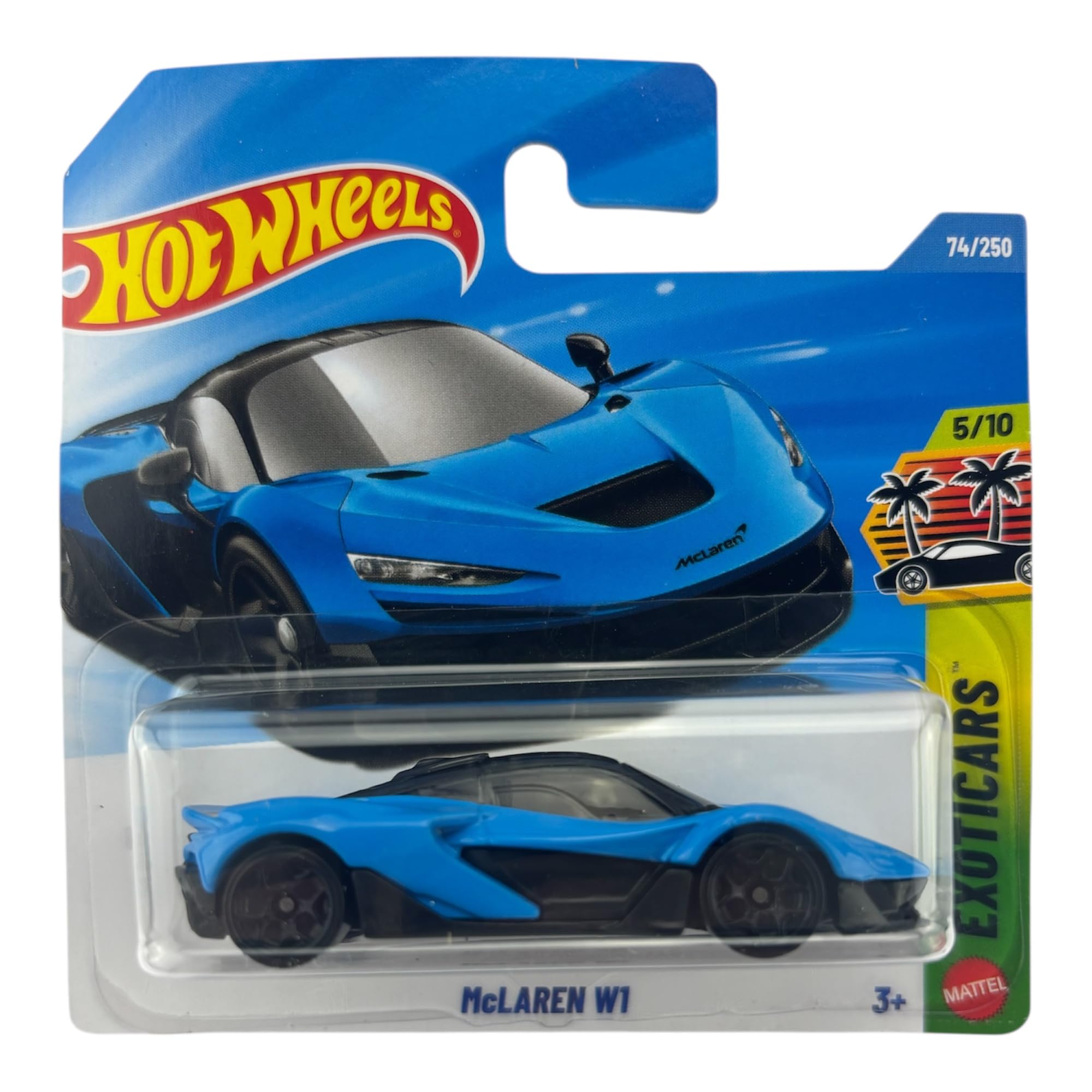 Hot Wheels McLaren W1 [Blue] Exoticars 5/10, 74/250, 1:64 Scale Diecast Toy Vehicle