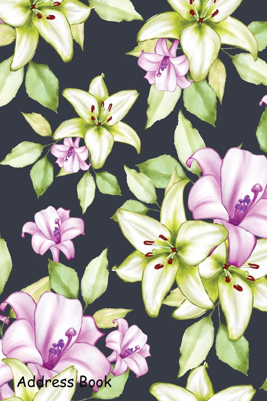 Address Book: For Contacts, Addresses, Phone, Email, Note,Emergency Contacts,Alphabetical Index With Beautiful Watercolor Floral Seamless Pattern