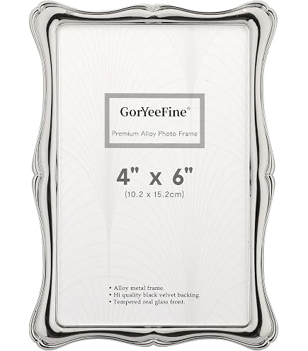 Amazon.com - Cuspin 4x6 Silver Picture Frame, Vintage Silver
