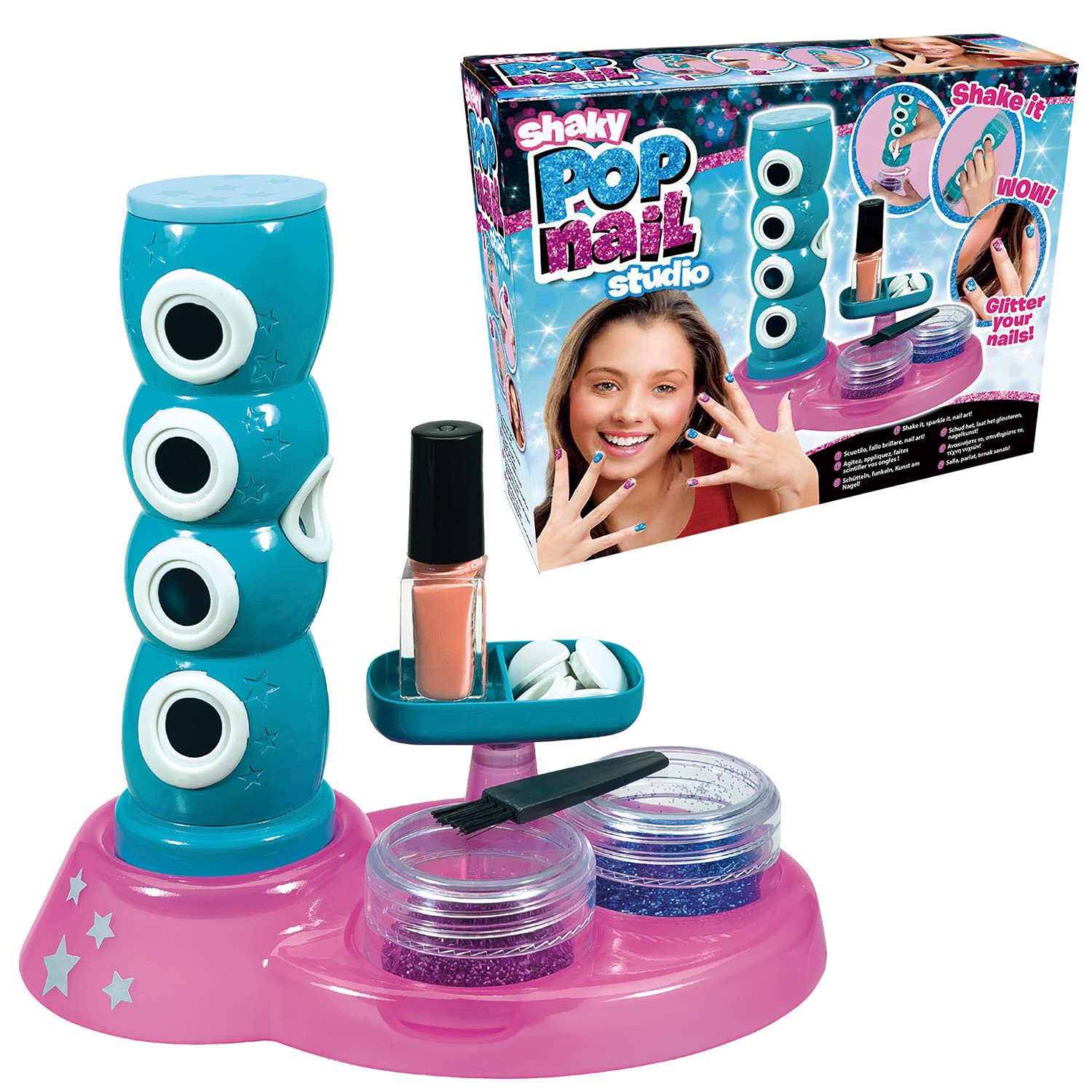 Shaky Pop Nail Studio, Fashion for Girls, Arts and Crafts, Cosmetic Sets, Gift for Children Aged 8 Years and Over