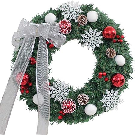 Oggetti E Decorazioni Natalizie.Zxpag Corona Di Natale Forniture Per Decorazioni Natalizie Set Oggetti Di Scena Corona Ghirlanda Farfalla 30cm Amazon It Casa E Cucina