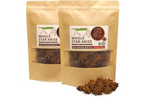 SAMAR SPICE Star Anise Whole 14 oz|Fresh Dried Anise Pods for Cooking,Baking,Tea Brewing | Chef's Choice Premium Spices with Resealable Bag | Intense Aroma for Pho, Soups & Asian Recipes (14oz（400g）)