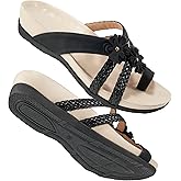 FUDYNMALC Womens Orthotic Flips Flops Sandals Arch Support for Flat feet Orthopedic Slides Sandals Plantar Fasciitis Comfortable Walking Thong Sandals for Women