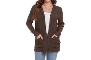 GRECERELLE Womens Long Sleeve Lightweight Open Front V-Neck Casual Cardigan Sweaters Outerwear with Pockets 2025, S-2XL