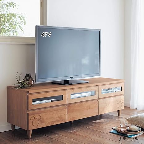 Amazon Co Jp ベルメゾン ディズニー ローボード テレビ台 新生活 完成品 ナチュラル １３５ ホーム キッチン