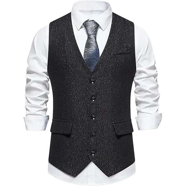 Chaleco Formal Para Hombre - Poliéster Ligero, Ajuste Cómodo, Tallas S-4XL, Ideal Para Bodas, Eventos Y Oficina