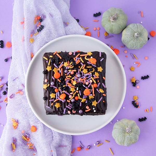 SWEETS INDEED HALLOWEEN SPRINKLES, CANDY EYEBALLS, EDIBLE SPRINKLE MIX, PERFECT FOR CAKE DECORATIONS, BAKING, ICE CREAM, COOKIES, CUPCAKE TOPPER, 4 OUNCES (TOIL & TROUBLE)