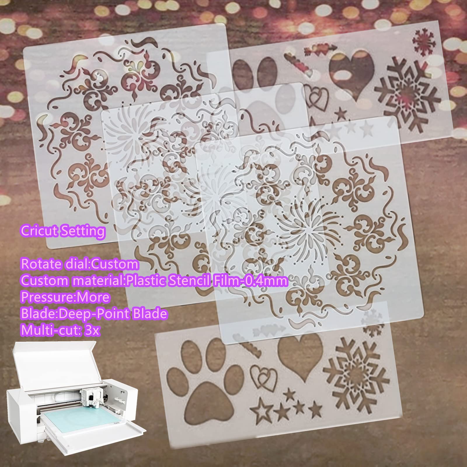BANLTRE 10 Sheets 10 mil Mylar Sheet 12 x 12 inch Milky Translucent PET Blank Stencil Making Sheet for Machines, Laser Cutting, Cut Tool Template Material (10 mil)