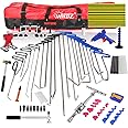 WHDZ 85pcs Paintless Dent Repair Rods Kit Car Dent Remover Kit Dent Lifter Dent Hail Removal Repair Tools Glue Pai Tool Kit PainPro Tabs Tap Down Line Board Auto Dent Kit Dent Pulle