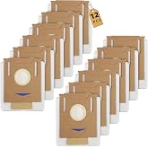 12 Pack Vacuum Dust Bags for Yeedi K781+ Vac Station Vacuum Cleaner | Also fits ECOVACS Deebot OZMO T8 AIVI Max N8 Pro Plus T9 AIVI MAX DX93 DDX96 N10 Plus Robot Vacuum Cleaner.