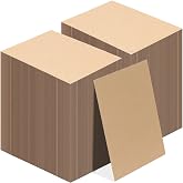 Calenzana 5x7 Corrugated Cardboard Sheets Set of 200, Flat Card Boards Inserts for Crafts, Packing, Shipping, Moving, Mailing