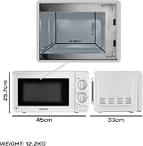 Daewoo 800W 20L Microwave Easy Clean Stainless Interior 6 Power Levels view 5