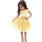 Little Adventures Vintage Yellow Beauty Princess Party Dress Up Costume - Machine Washable Child Pretend Play Dress