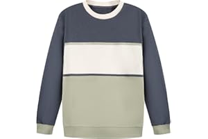 Bienzoe Boys Knit Crewneck Sweatshirt: Kids Long Sleeve Casual Pullover – Comfort for Family Home Fall School