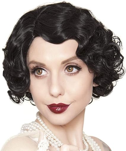 Amazon Com Rockstar Wigs 1920 S Flapper Finger Waves Black