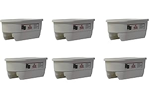 HOME DEK DEKOR White Dual Rail Planter (Pack of 6)