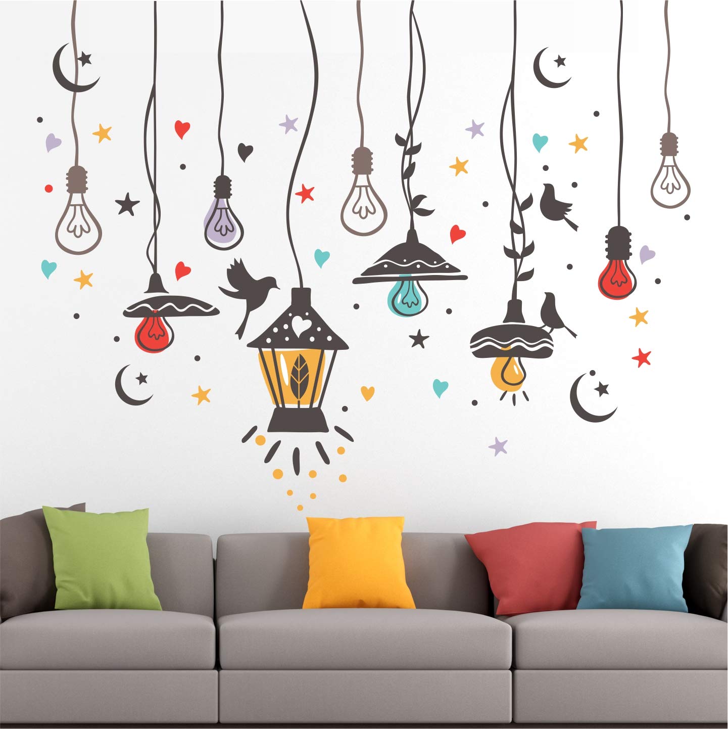 Hanging Lamp Wall Sticker deep cool